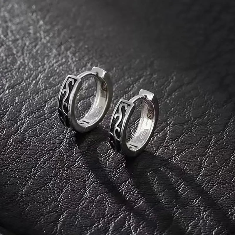 Men's geometric copper earrings in 10mm and 14mm sizes for hip hop style jewellery