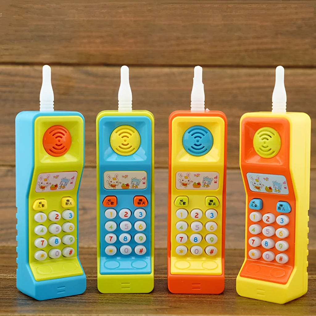 Electronic sound and light educational toy with music themes and cartoon animal design for age 3+ children