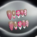 Plastic French-style lily nail art armour pieces in four sizes for dimensional gel manicures