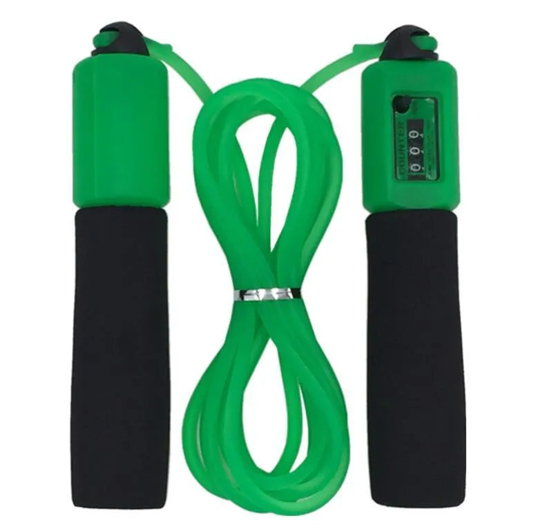 Fitness skipping rope with PS handles, sponge grip, and 3 metre PP cord in multiple colour options