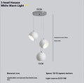 Post-modern Nordic ball chandelier lamp in single-head and three-head configurations