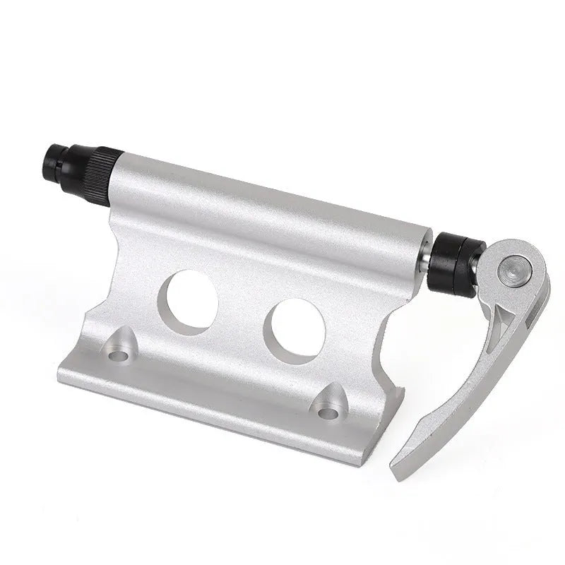 Silver metal bicycle front fork quick release fixing clip for SUV bike rack mounting