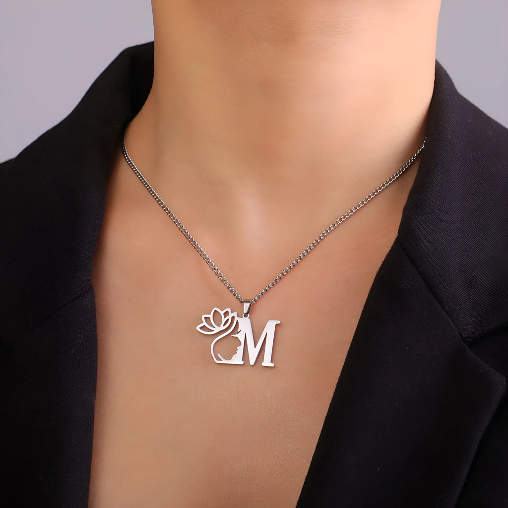 Stainless steel cross chain necklace with electroplated gold or silver finish and a single pendant.