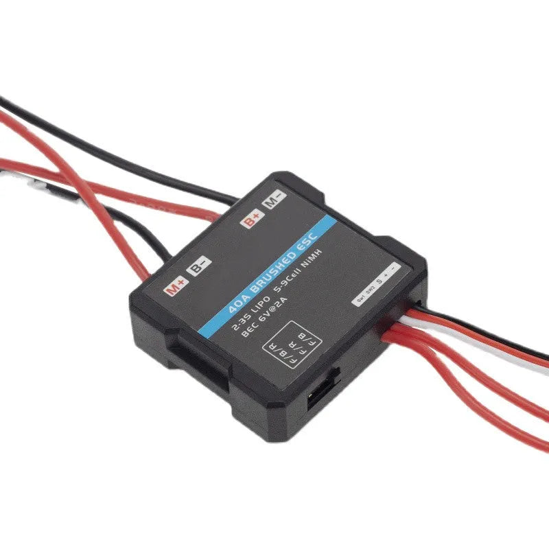 40A brushed electronic speed controller for 1/16 and 1/18 scale RC trucks and climbing vehicles