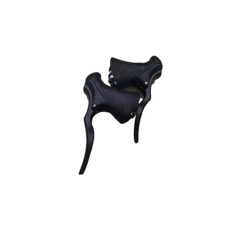 Aluminium alloy road bicycle brake handles for 22.2mm and 23.8mm handlebars in black or black and silver