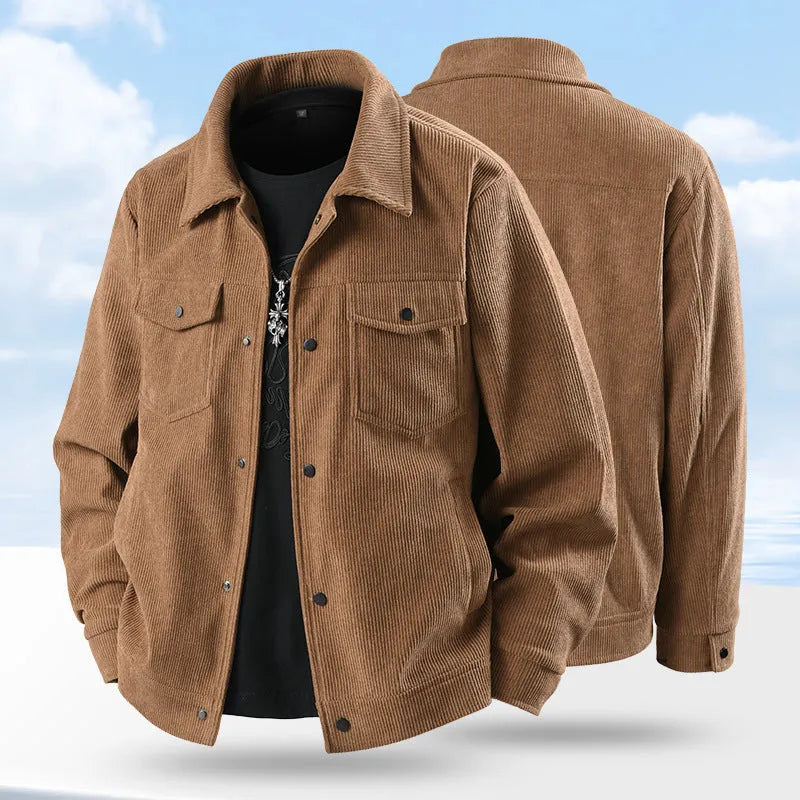 Men's slim-fit black lycra coat with ruffle detailing on a hanger.