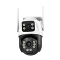 Outdoor wireless security camera system with dual-screen monitor for home surveillance