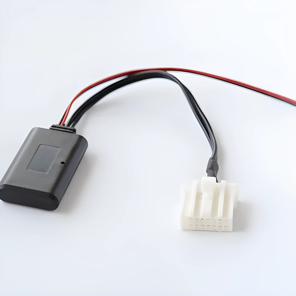 Black JieRui-BT 5908 Bluetooth 5.0 audio adapter cable for Mazda vehicles.