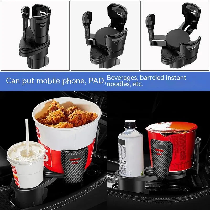 Car cup holder modification accessory in carbon fibre matte finish