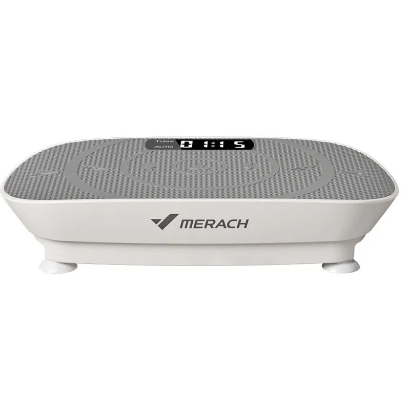Grey portable vibration power plate fitness platform with Bluetooth connectivity for home workouts