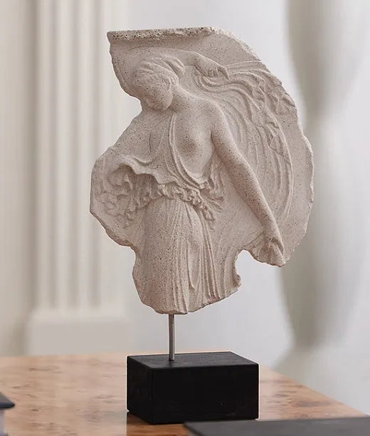 35cm tall wine goddess resin sculpture ornament with modern Italian style design