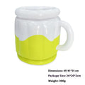 Yellow inflatable PVC ice bucket for beer and drinks at outdoor parties and camping