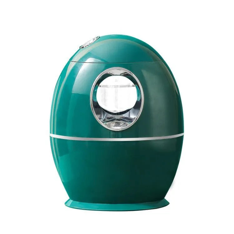 Round white silent USB aromatherapy humidifier with mist spray and 800ml water tank.