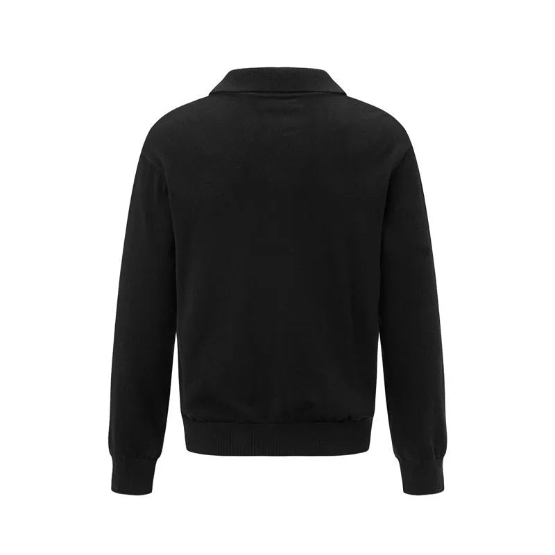 Loose fit acrylic fibre pullover shirt in black, dark grey or creamy-white