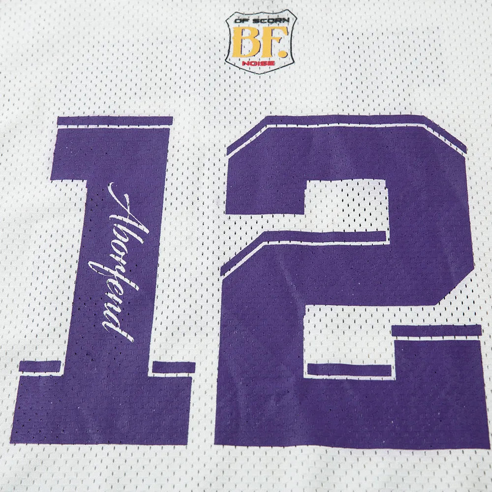 Men's digitally printed long-sleeved V-neck pullover top in polyester jersey fabric