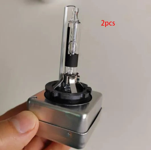 Xenon automotive replacement bulb with aluminium alloy shell for D1S or D1R headlights.