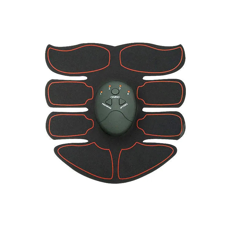 Three-piece abdominal muscle patch set with digital display and charging function in red, blue or yellow edge options