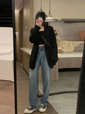 Korean-style women's solid colour blazer jacket with pockets in milky white, black, or brown options