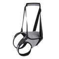 Neoprene dog rear leg recovery belt showing adjustable waist and thigh support for injured dogs