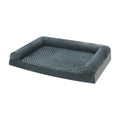 Light grey soft cloth dog kennel for a large dog, showing its enclosed design and spacious interior.