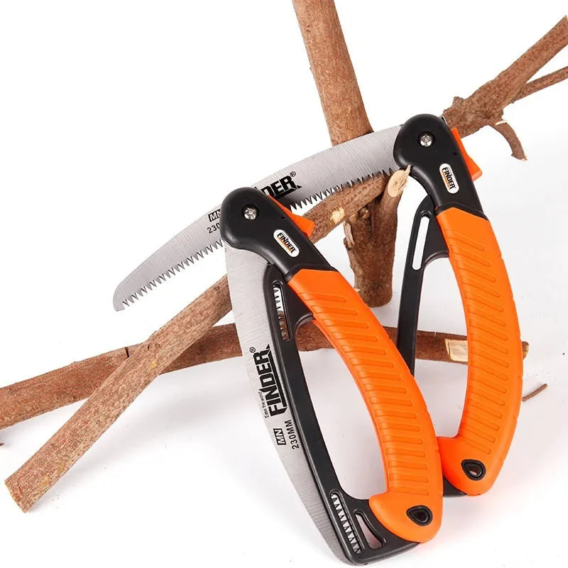 Folding garden saw with extended 230mm blade and TPR handle