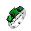 Women's copper ring with electroplated geometric design in multiple colour options