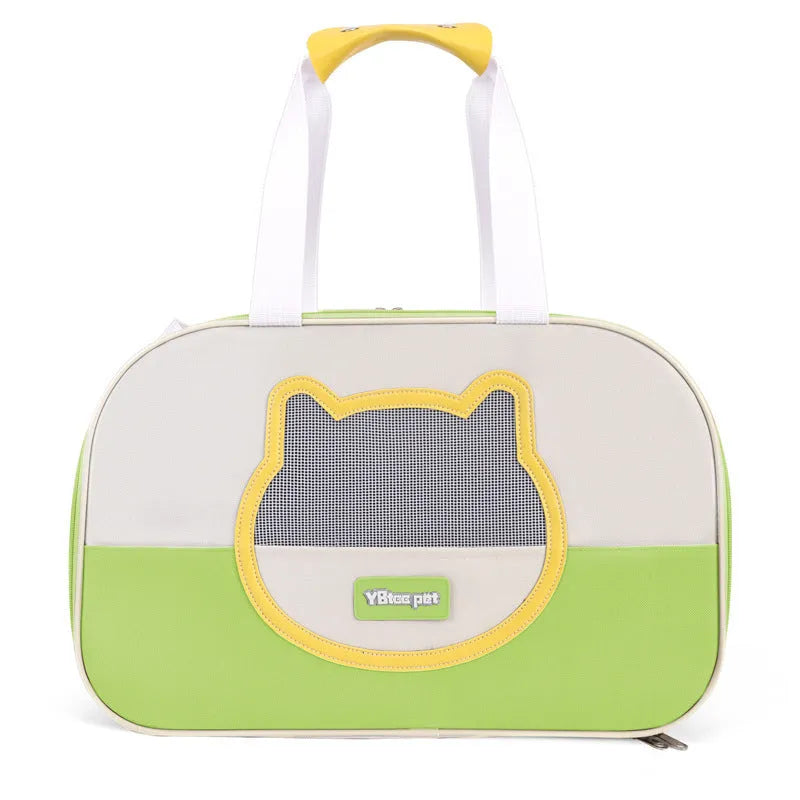 Foldable Oxford cloth cat backpack with contrast colour pattern and medium-soft padding