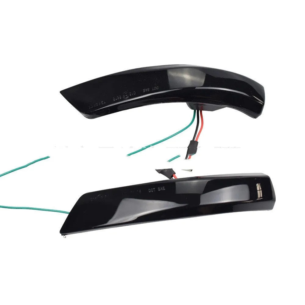 Ford Focus and Mondeo rearview mirror waterfall light in ABS plastic with blue and yellow LED options.