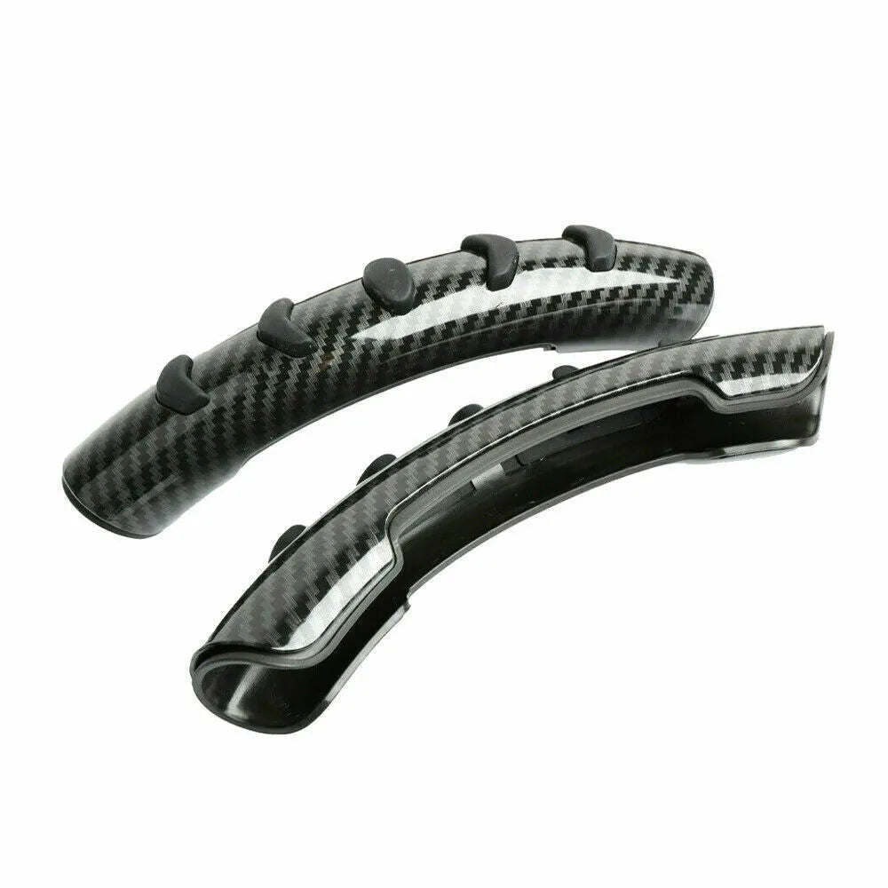 Carbon fibre black automobile steering wheel anti-skid sleeve for universal 38cm fit.