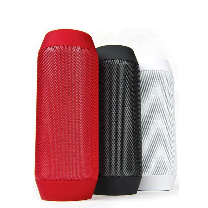 Compact black or white Bluetooth speaker with colourful LED lights showing 360° sound design