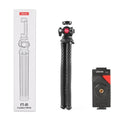 Black octopus-style mobile phone clip gimbal tripod set extended to 360mm with phone attached