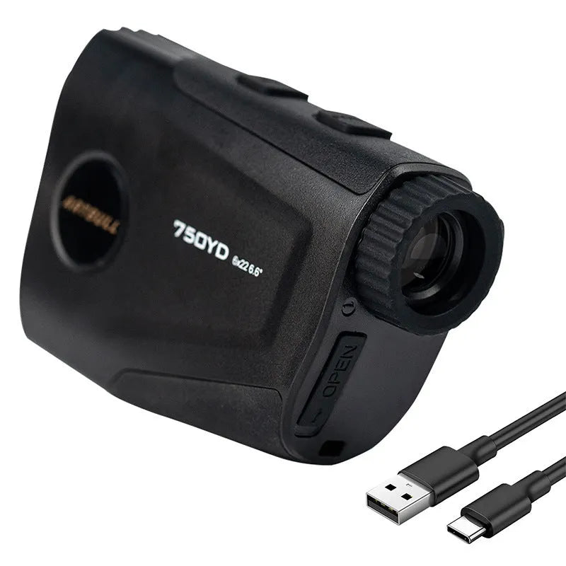 Golf laser rangefinder distance meter with LCD display and Type-C charging port