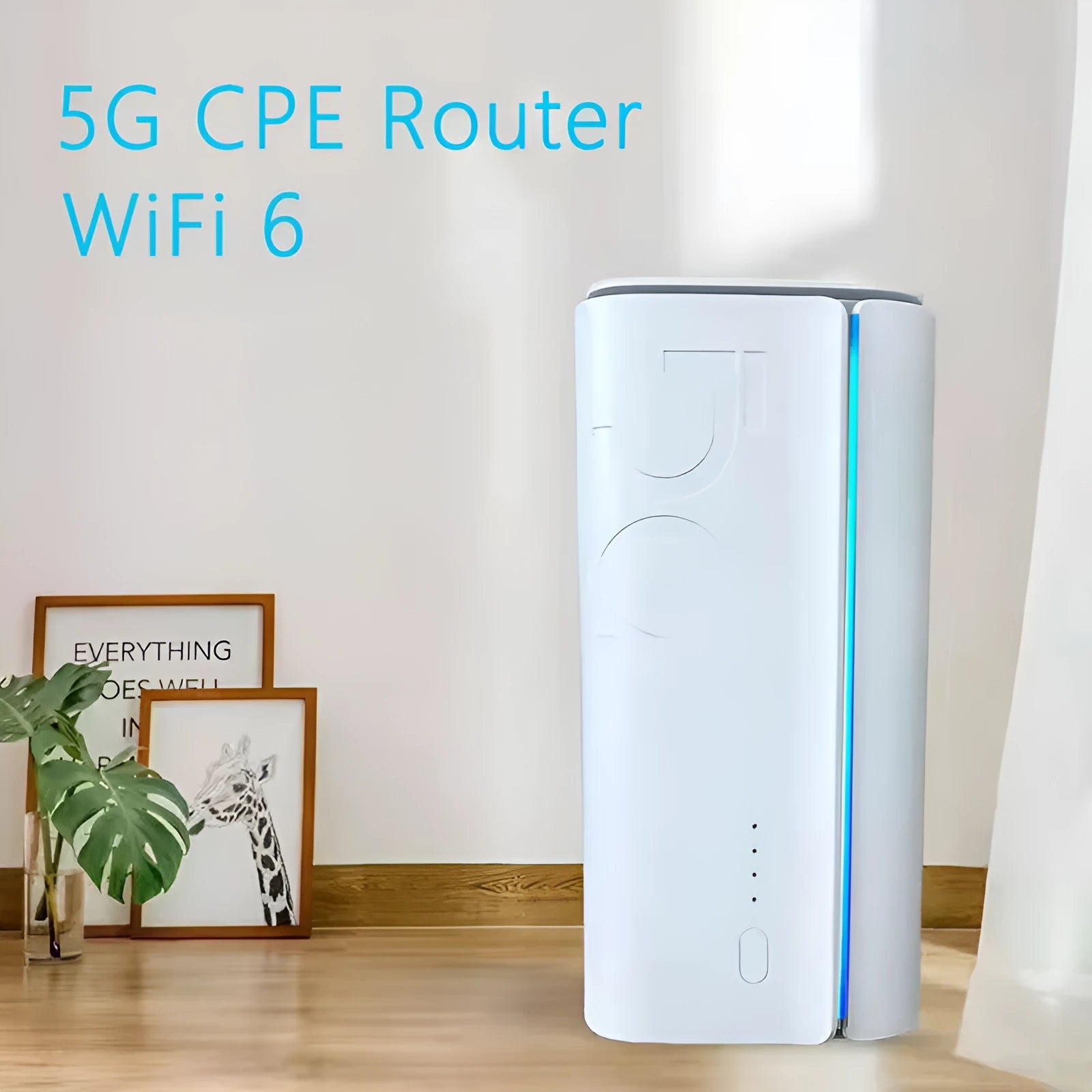 Compact 4G CPE wireless router measuring 51x30mm converting mobile signals to wired and wireless networks