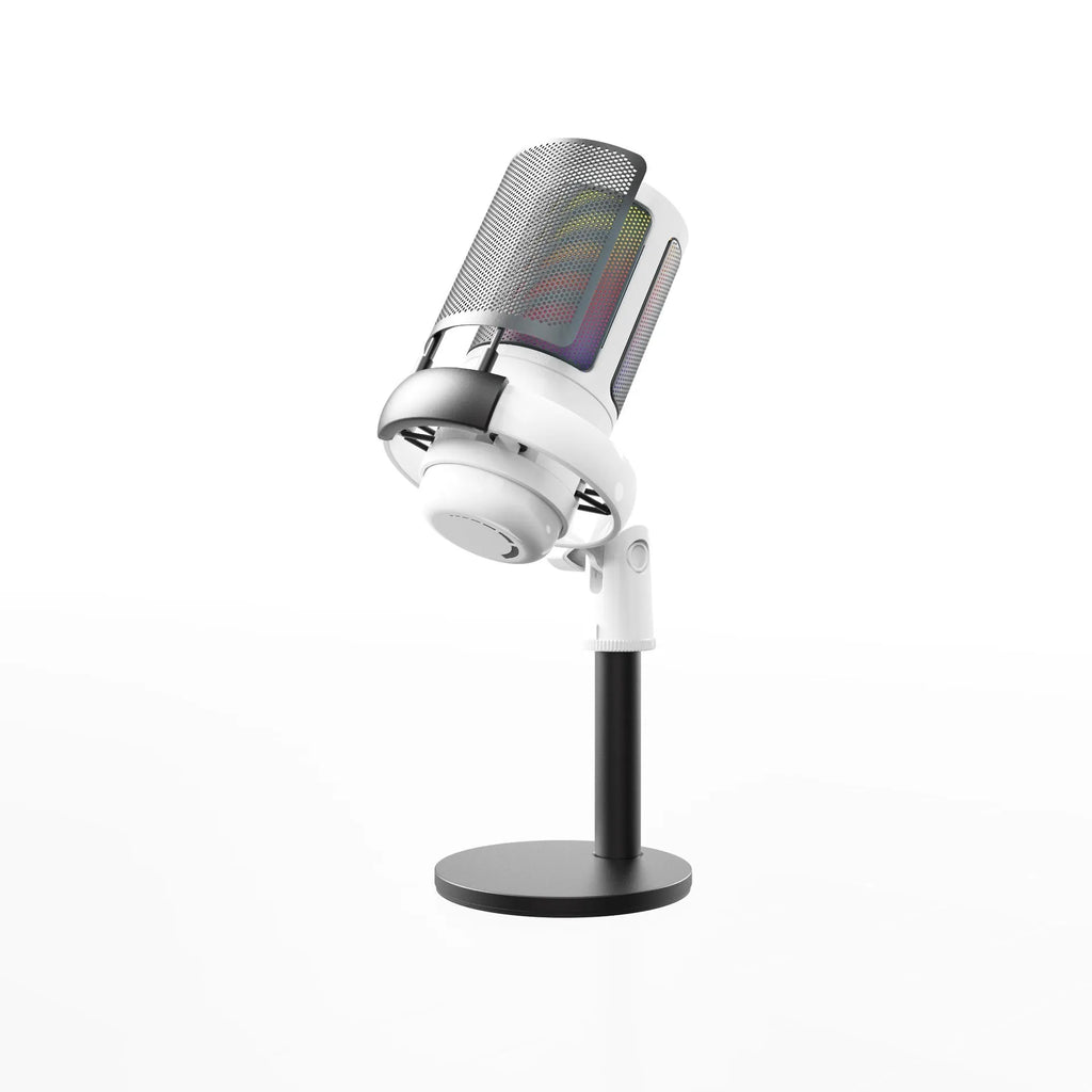 RGB colourful condenser microphone with USB cable for live broadcasting