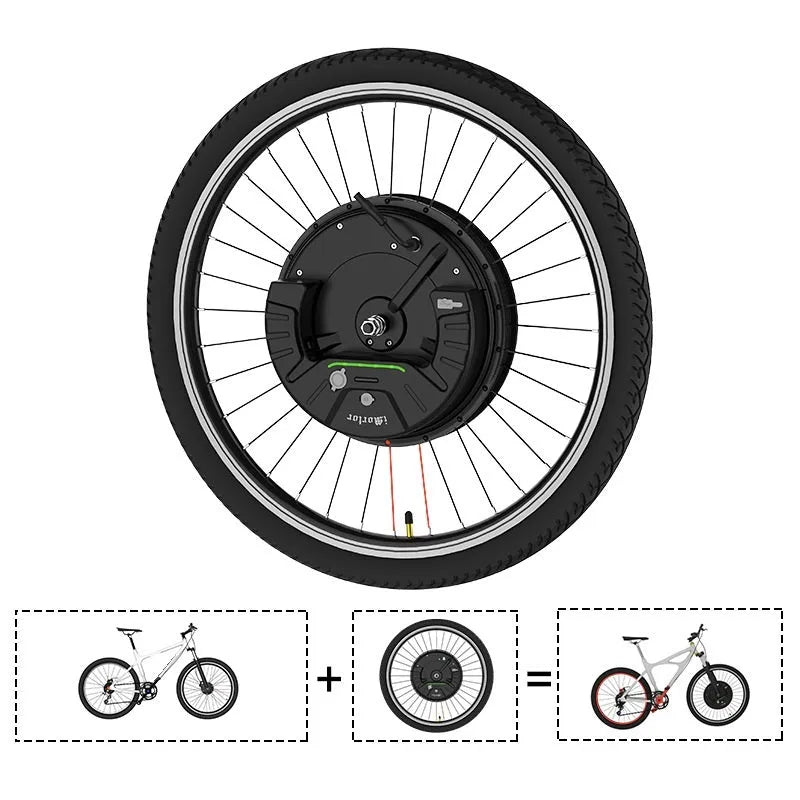 Imotor 3.0 black alloy hub motor wheel for mountain bike electric conversion kit