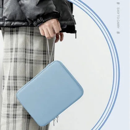 Imitation leather tablet protective case in light grey colour for 10.9 inch or 12.9 inch devices