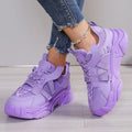 Women's platform mesh sports shoes in multiple colours with animal pattern design and lace-up closure