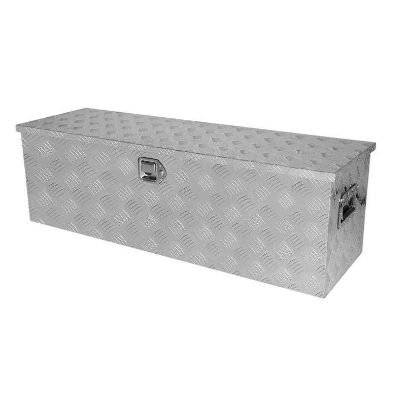 Black 26-inch aluminium alloy toolbox case with T-casting construction for tool storage
