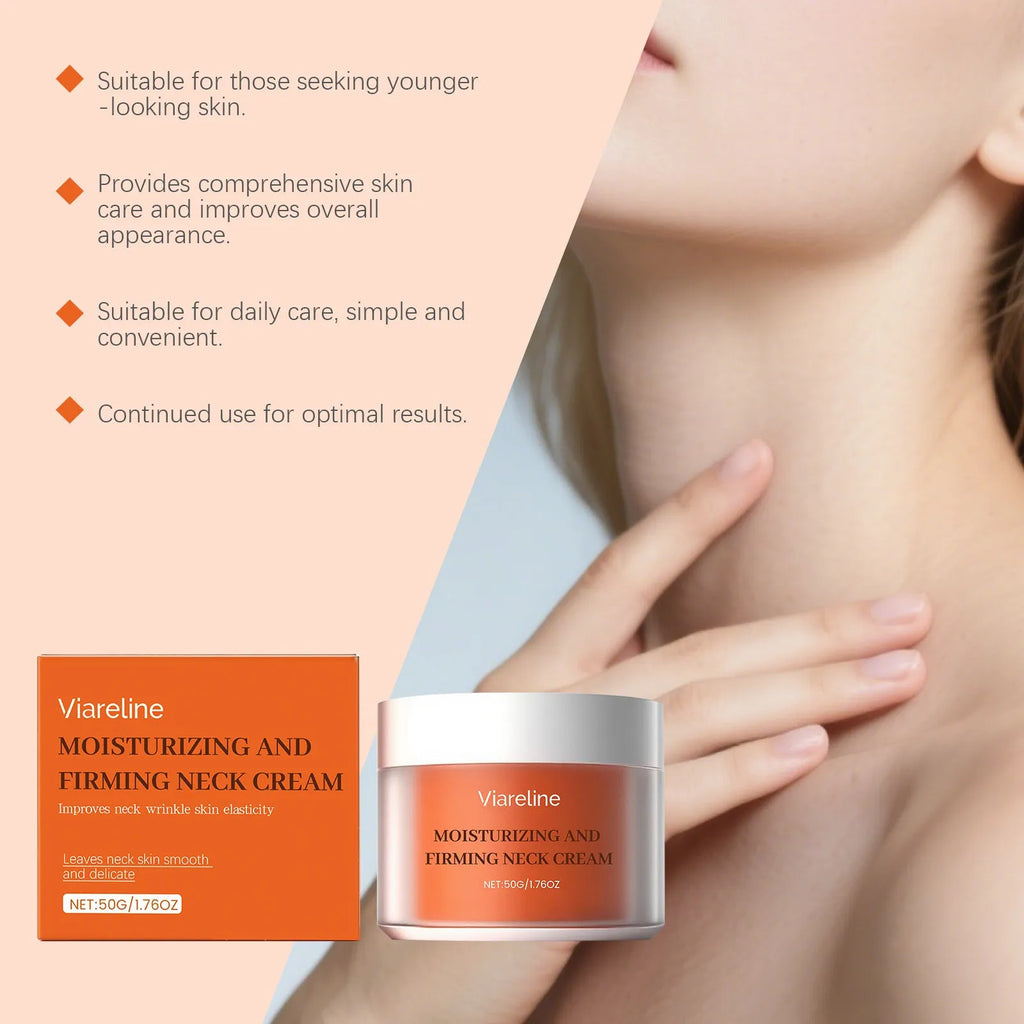 50g neck contour moisturising cream jar with 6.3cm compact packaging for daily skin care