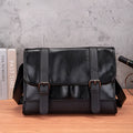 Black Korean style men's backpack with pu material and anti-theft function