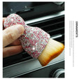 PVC car interior cleaning brush in white colour for dashboard and vent dust removal measuring 10cm long