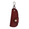 Genuine leather handmade key storage bag in short length style for car keys