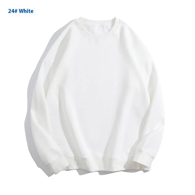 Loose fit cotton off shoulder sweater in solid colour on hanger