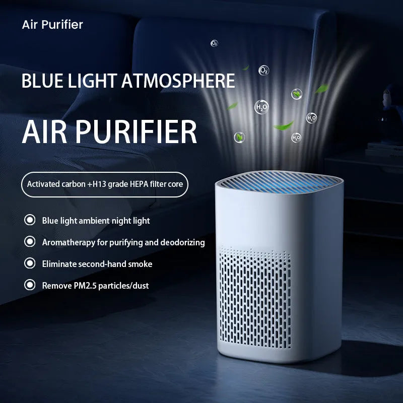 Desktop air purifier with USB power for rooms under 10 square metres