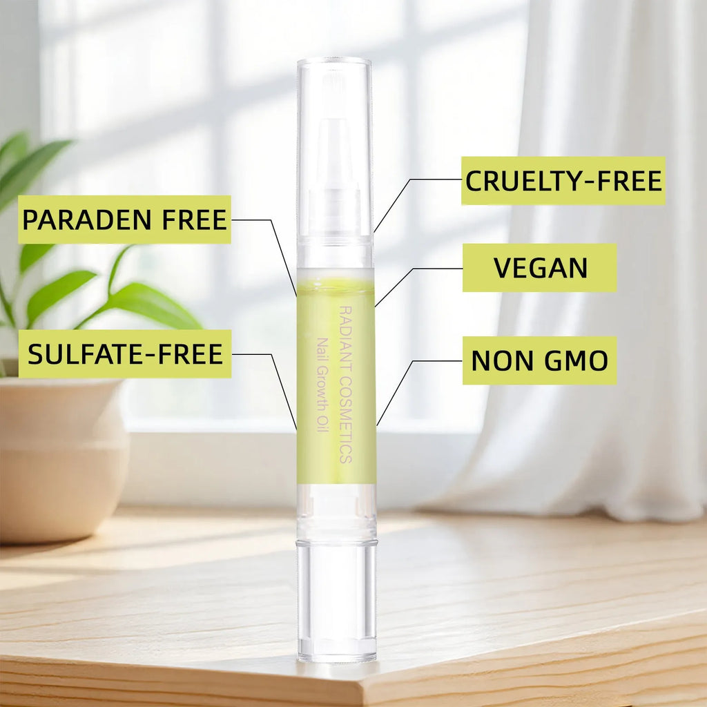3ml nail growth treatment oil bottle for wash-free cuticle care and moisturising