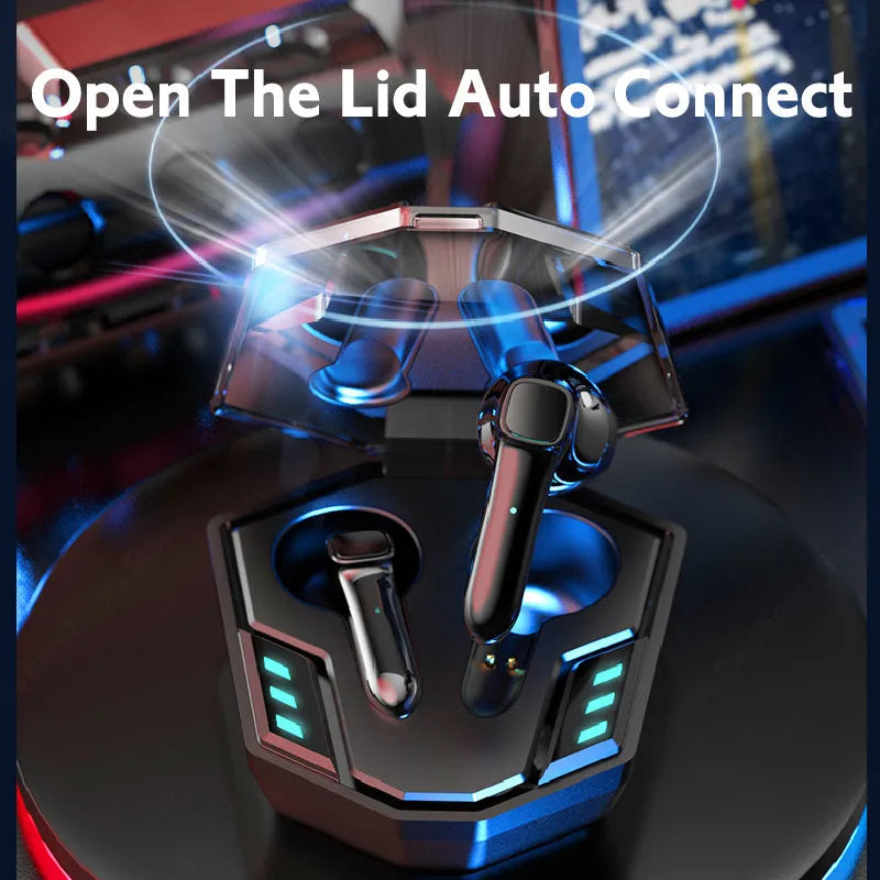 Wireless Bluetooth gaming headset with motion noise reduction in contemporary colours