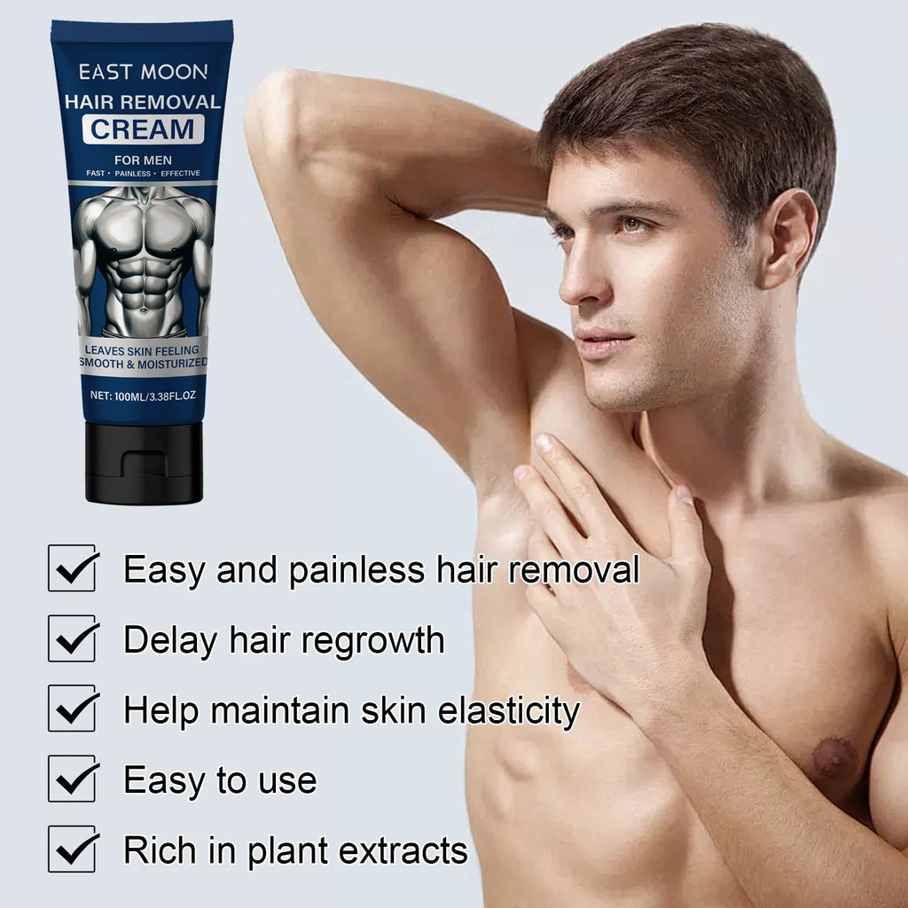 100ml men's depilatory cream for facial and body hair removal