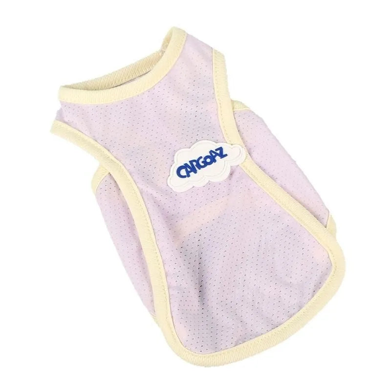 Lightweight polyester cat vest in sports style, shown in grass green colour