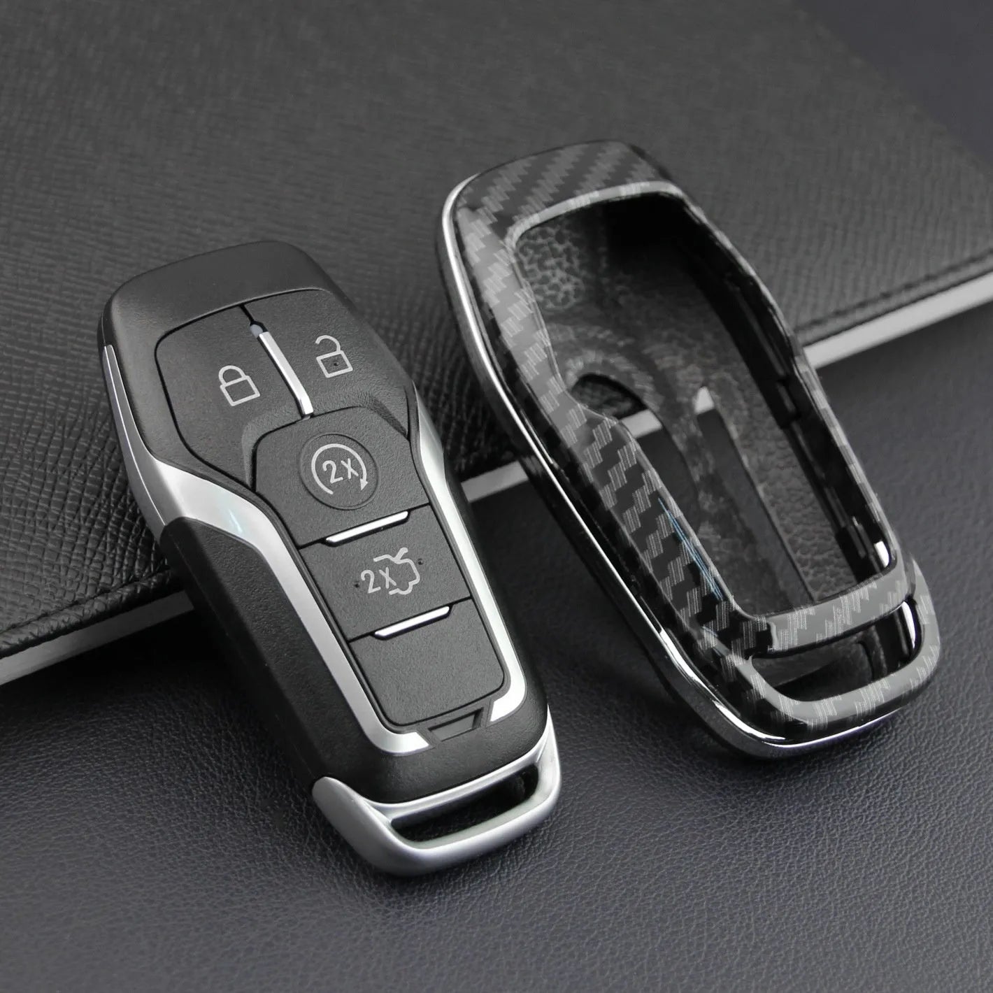 Plastic remote control protective shell for car keys in single shell and buckle colour options