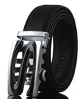 Men's automatic buckle leather belt in cowhide with stainless steel buckle